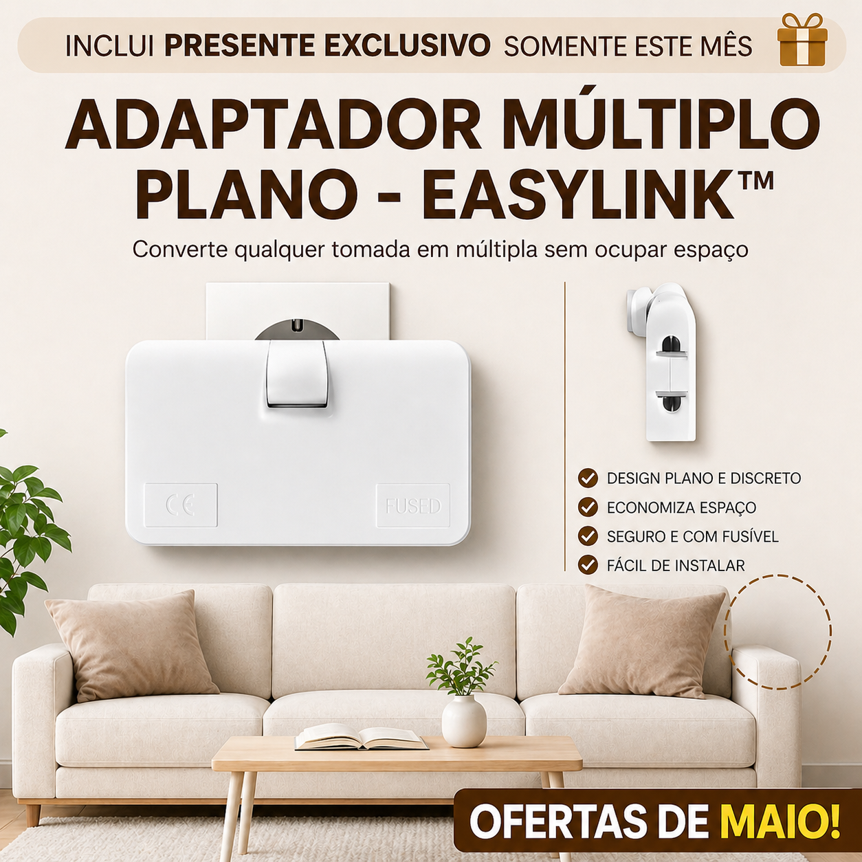 Adaptador Múltiplo Plano - EasyLink™