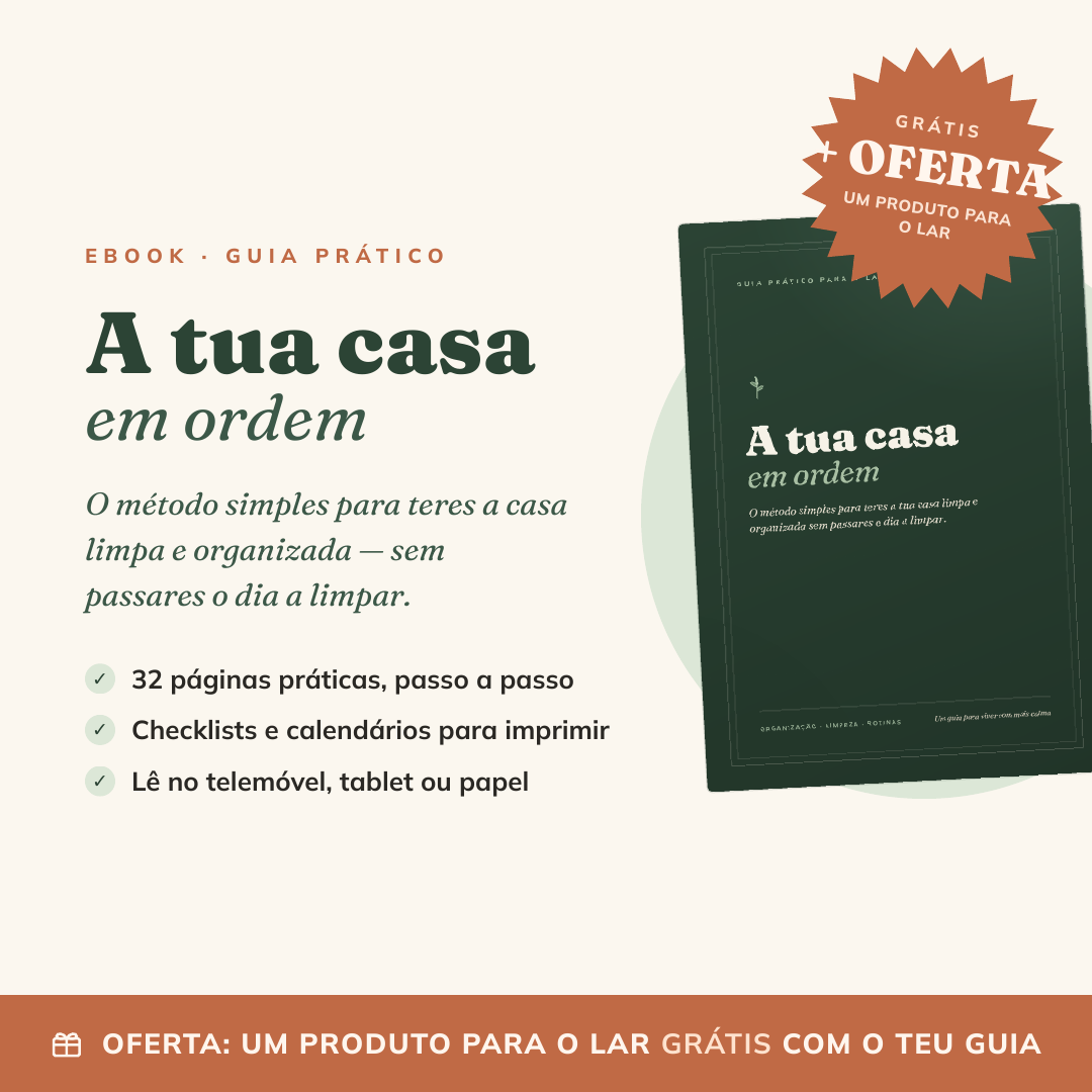 E-Book - "A tua casa em ordem" ✨