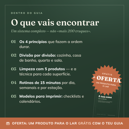E-Book - "A tua casa em ordem" ✨