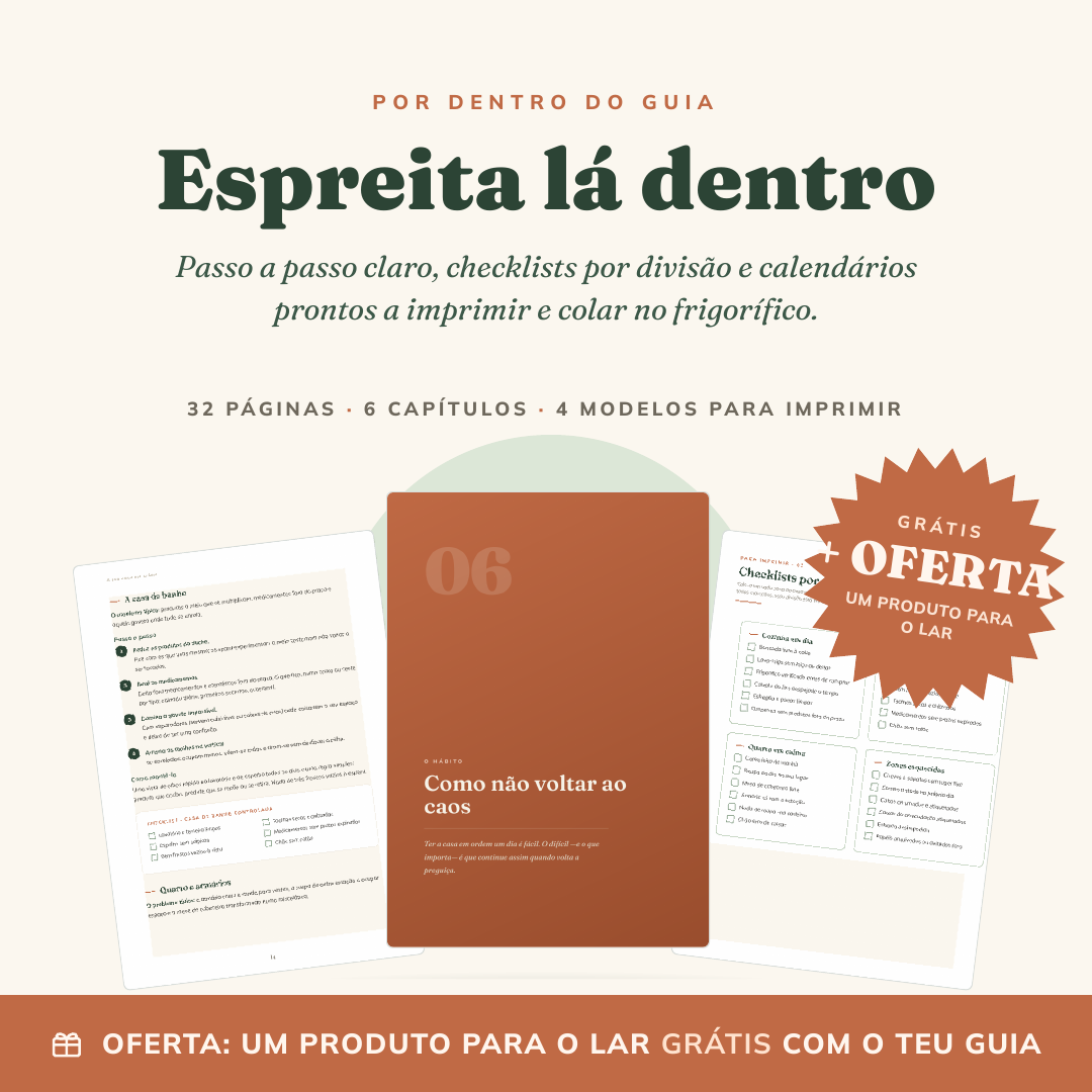 E-Book - "A tua casa em ordem" ✨